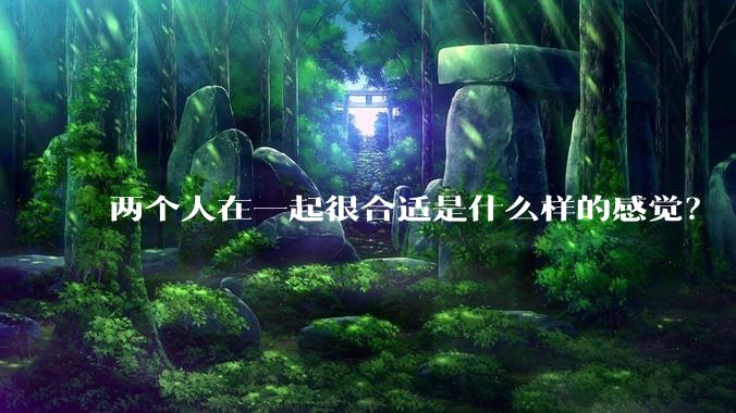 两个人在一起很合适是什么样的感觉？